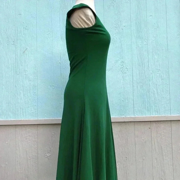 Vintage Foxy Lady 70s Disco queen green dress-L - Picture 10 of 11